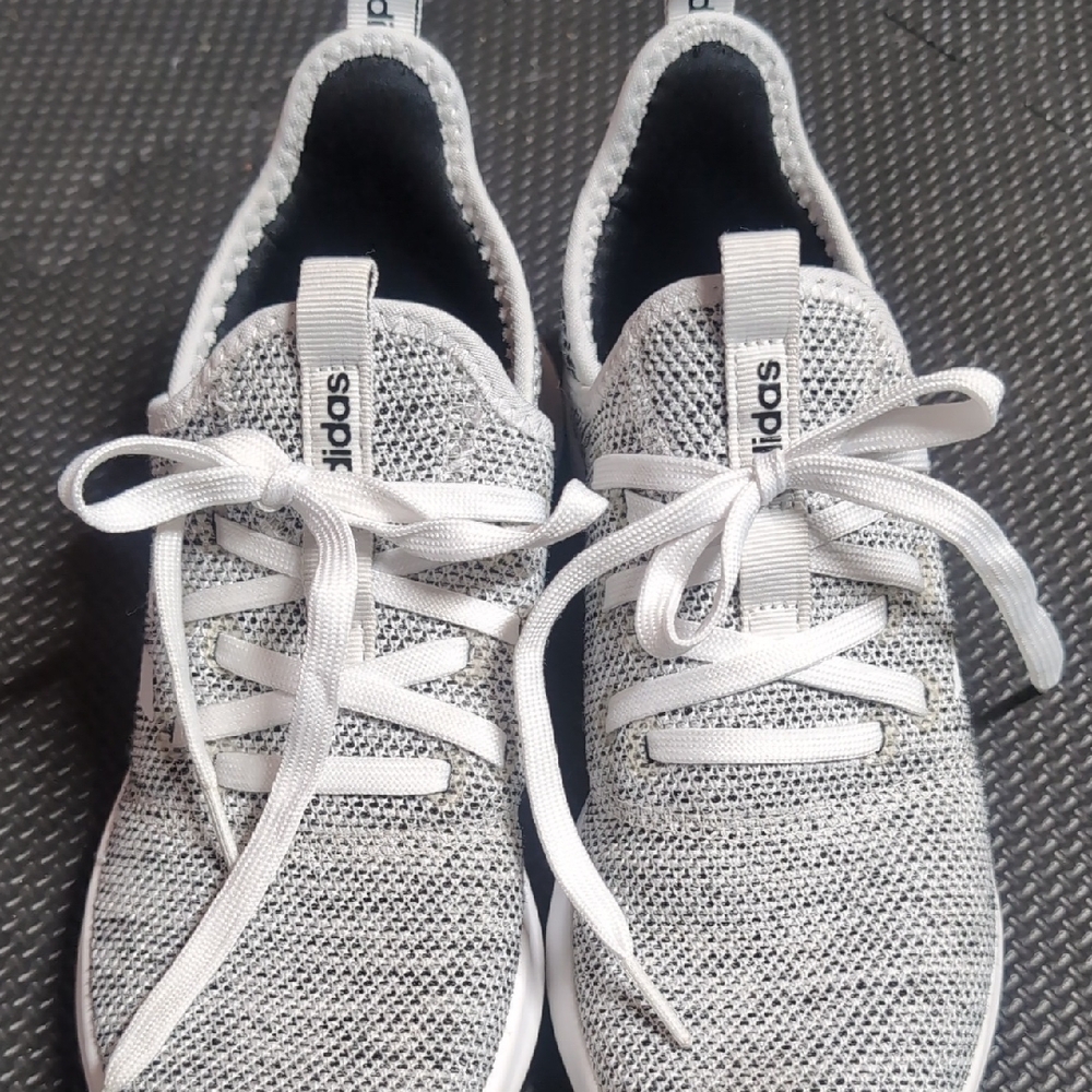 Skechers Light Gray Knit Lace-Up Shoes